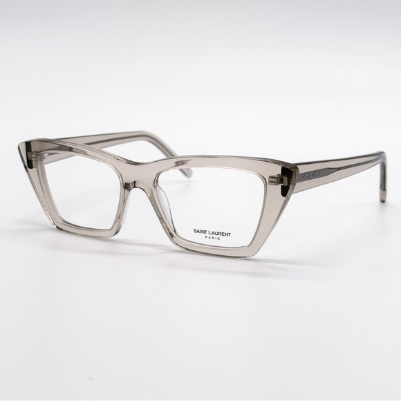 NEW SAINT LAURENT SL 276 MICA OPT 005 GREY CLEAR SL276 005 WOMEN EYEGLASSES - Picture 1 of 11